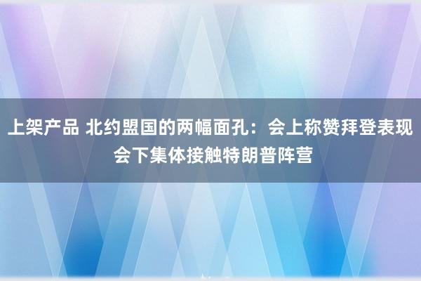 上架产品 北约盟国的两幅面孔：会上称赞拜登表现 会下集体接触特朗普阵营